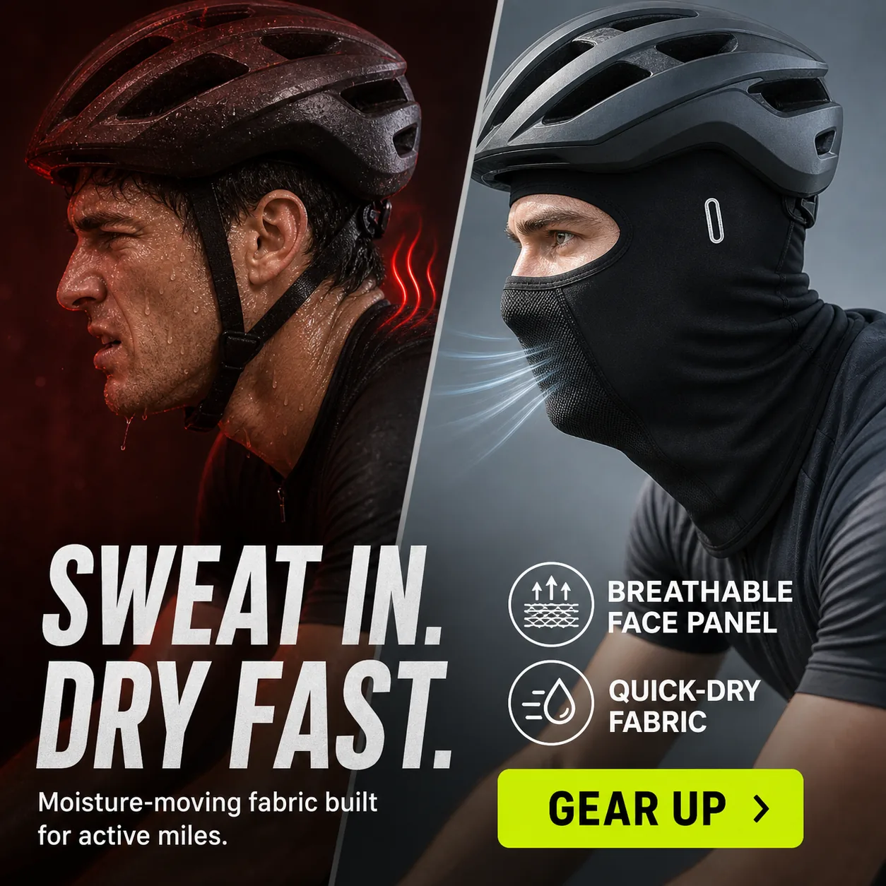 Static ad creative example with a comparison message